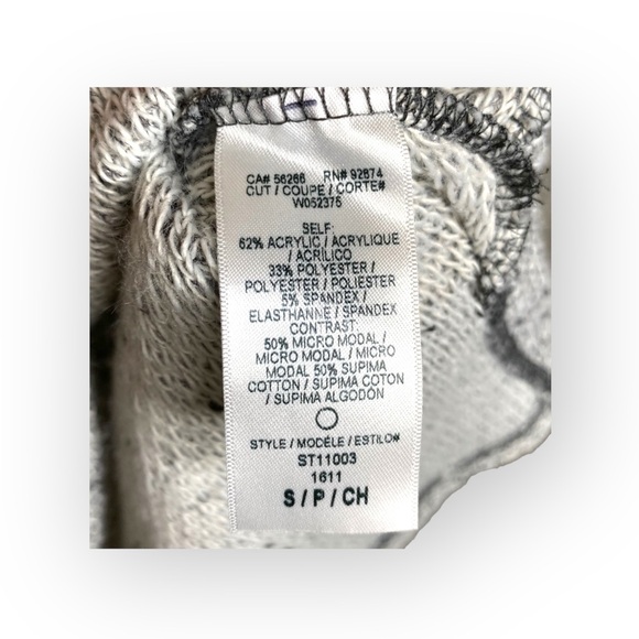 new Splendid ✶ Morrow Bay Boxy Waffle Textured Sweatshirt Hoodie ✶ Grey ✶ Small - Picture 14 of 16